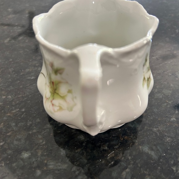 Antique Leuchtenburg Germany creamer white flowers - Picture 2 of 5